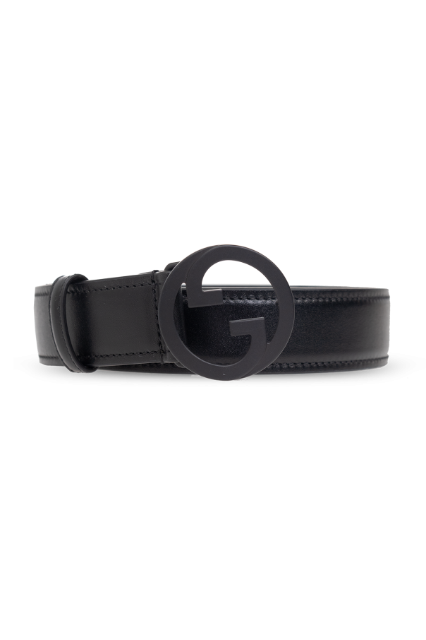 Black imprime gucci belt best sale